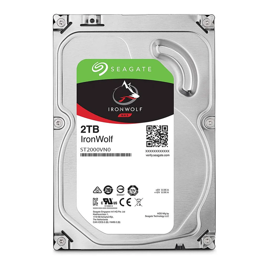 329e36e1647a0995133f1a2815583113-hi.jpg Seagate 2TB IronWolf SATA III 3.5" Internal NAS HDD, Up to 180Mbps Data Transfer Rate, 256 MB Cache, 5400 rpm Speed, 1Mn Hours MTBF, Scalable 24x7, RAID Network Attached Storage | ST2000VN003