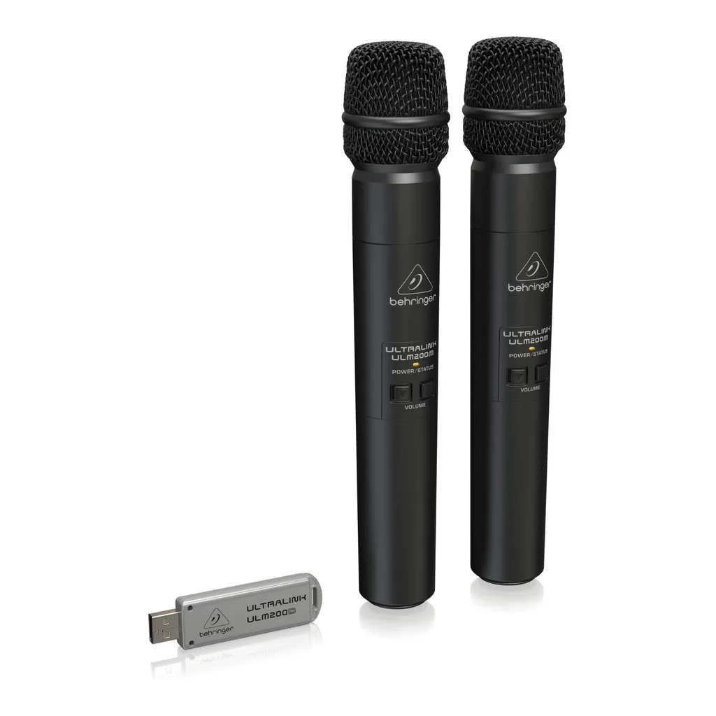 35ddde819bf26dc90625781b4c740f9d-hi.jpg Behringer ULM202USB High-Performance 2.4 GHz Digital Wireless System with 2 Handheld Microphones & Dual-Mode USB Receiver