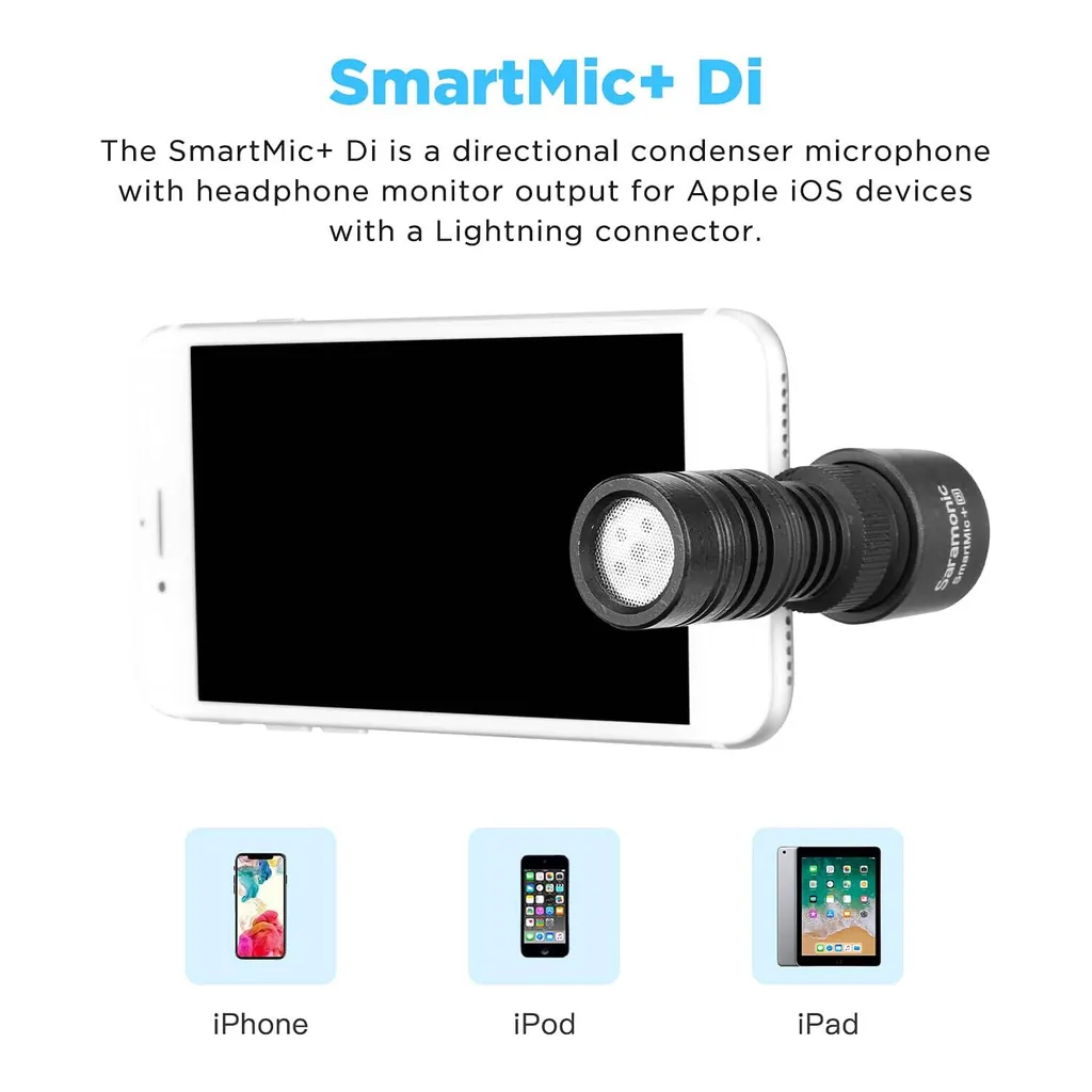 35e6273801c6ebfd122aa68b4da7f02d-hi.jpg Saramonic Professional Mini Plug & Play Microphone for iOS Devices
