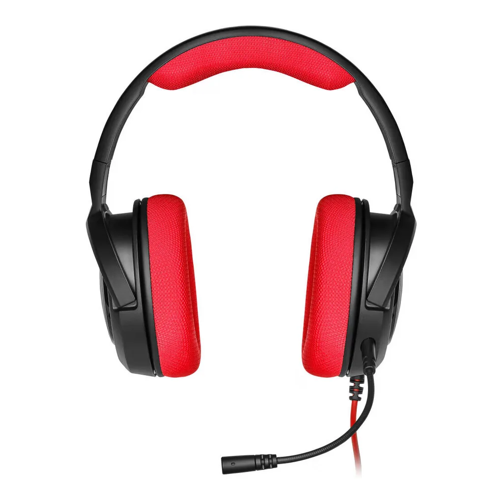 3616deb3b7ae85aeeaee1dab20a2e668-hi.jpg Corsair HS35 Stereo Gaming Headset, 50mm Drivers, Uni-Directional with Noise-Cancelling Microphone, Memory Foam & Adjustable Earcups, Wide Compatibility, 1.1m Cable Length, Red