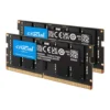 Crucial DDR5 CSODIMM Laptop Memory, 64GB (2x 32 GB) Capacity, 6400 MHz Memory Speed, CL52 CAS Latency, 262-Pin SO-DIMM, Unbuffered DIMM Type, Black | CT2K32G64C52CS5 - Image 2 Crucial DDR5 CSODIMM Laptop Memory, 64GB (2x 32 GB) Capacity, 6400 MHz Memory Speed, CL52 CAS Latency, 262-Pin SO-DIMM, Unbuffered DIMM Type, Black | CT2K32G64C52CS5 - Image 2