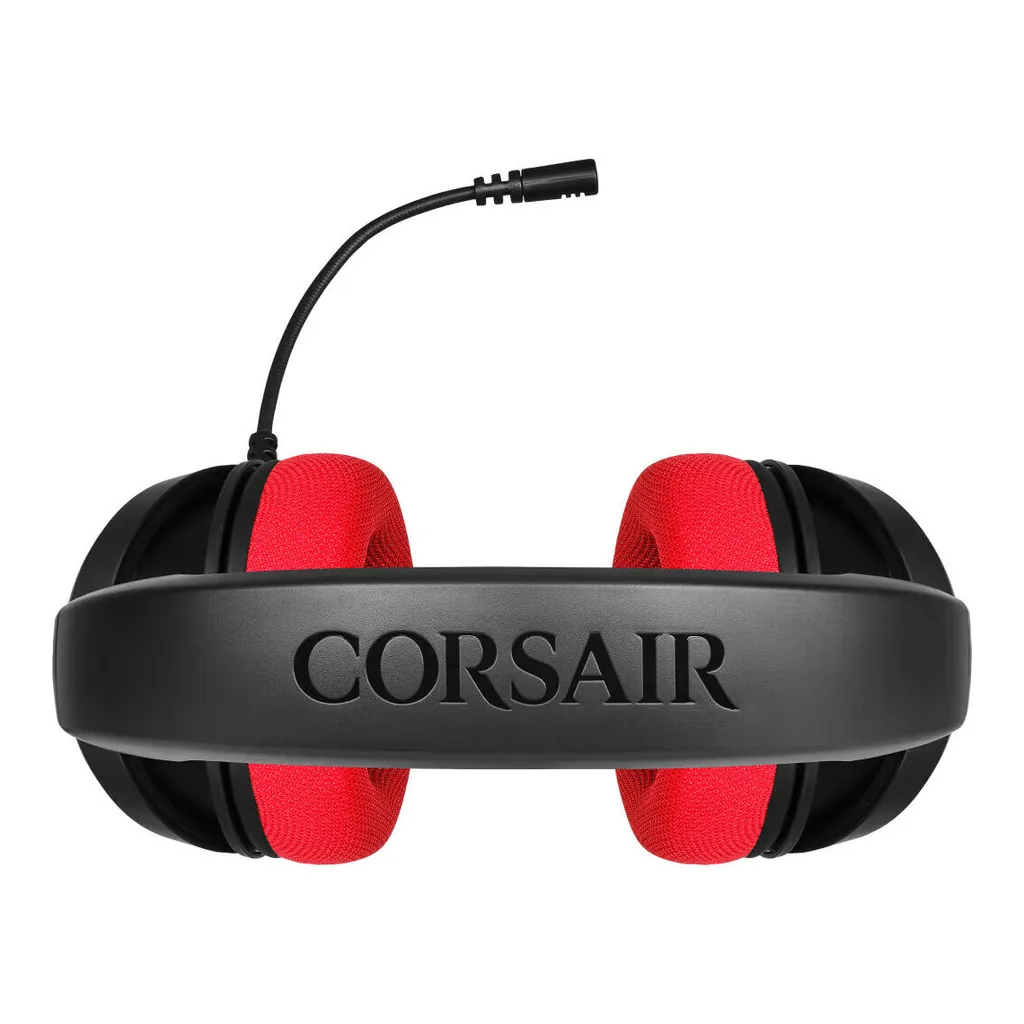 372842df3a342b8c577edd353beda995-hi.jpg Corsair HS35 Stereo Gaming Headset, 50mm Drivers, Uni-Directional with Noise-Cancelling Microphone, Memory Foam & Adjustable Earcups, Wide Compatibility, 1.1m Cable Length, Red