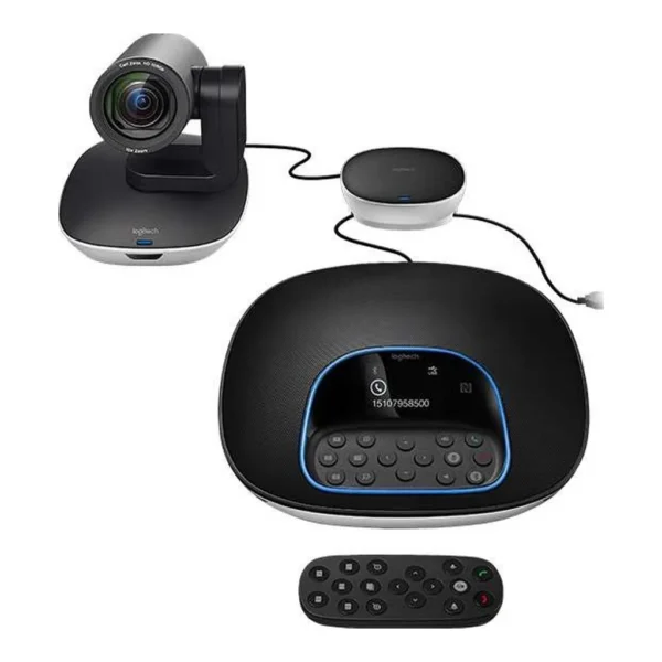 38179-hi.jpg Logitech GROUP Video Conferencing System, Motorized Pan/Tilt/Zoom, 10x HD Zoom, Diagonal FOV 90°, 8.5 m IR Range, Full HD 1080p at 30fps, Autofocus