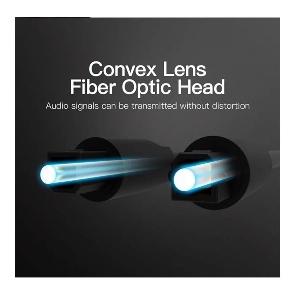 38a17e45f1c79a510bd729f9b3b1d5aa-hi.jpg Vention Optical Fiber Audio Cable, For CD / DVD / Play Station / Xbox / Projectors, Optical Fiber Transmission, Sturdy Connectivity, 1 Meter, Black | BAEBF