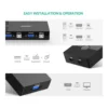 390cf75c0c436c17d775822c75a9ce36-hi.jpg Ugreen 2 In 1 Out USB VGA KVM Switch / Video Sharing Adapter, Control 2 PC on 1 Monitor, Stable Data Transmission, One Button to Switch, Black | 30357