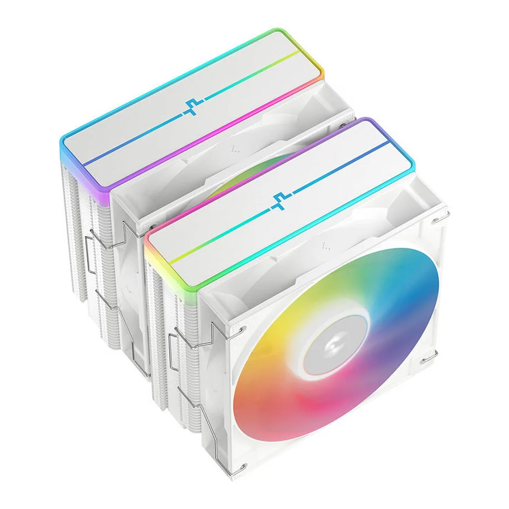 DeepCool AG620 ARGB Dual-Tower 120mm CPU Cooler, White | R-AG620-WHAMMN-GJD - Image 3 DeepCool AG620 ARGB Dual-Tower 120mm CPU Cooler, White | R-AG620-WHAMMN-GJD