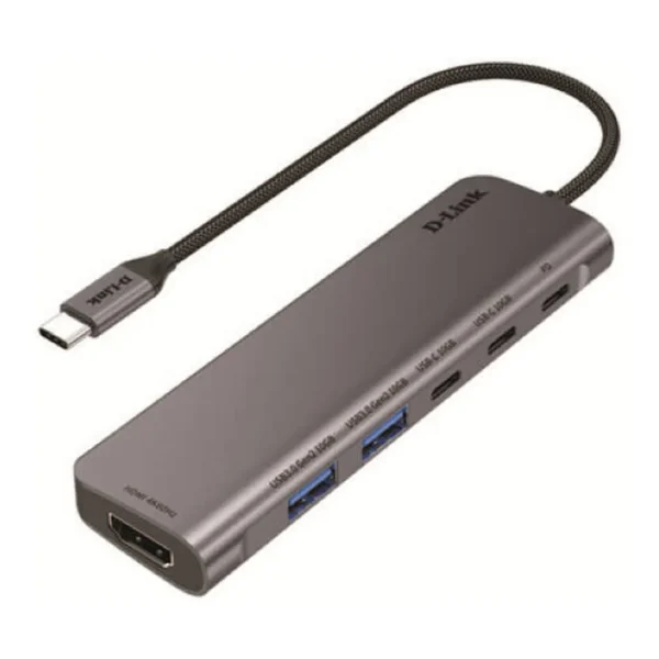 39706fbba29ee9805290086e62c65f5b-md.jpg DLINK 6-in-1 USB Adapter, 2x USB-A 3.1, 2x USB-C 3.1, Up To 10 Gbps, 1x HDMI 4K at 60Hz, 1x USB-C PD 100W Fast Charging, Compatible with Windows, macOS, Linux, and iPadOS | DUB-C106