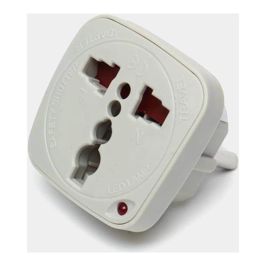 3aeb306a05583747538d26d650da06b4-hi.jpg Terminator Multi Travel Adaptor Suchko To Universal Power Adapter UK/US/AU to EU Converter With Shutter & Indicator (TL15)