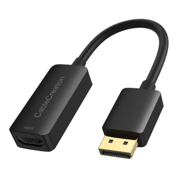 3bd62fa6c5acded2b4fd579fb962d218-md.jpg CableCreation Active DP to HDMI Adapter, HDR 4K@60Hz 2K@144Hz 1080P@144Hz, Support Eyefinity Multi-Display, Up to 6 Screens Support, SLS & AMD Support, Aluminum Case, Black | CD0712