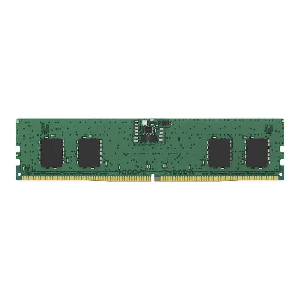 Kingston DDR5 ValueRAM 8GB Desktop DIMM Memory, 5600MT/s Memory Speed, CL46 CAS Latency, Non-ECC, 1.1 Voltage, 288 Pins | KVR56U46BS6-8 - Image 1 Kingston DDR5 ValueRAM 8GB Desktop DIMM Memory, 5600MT/s Memory Speed, CL46 CAS Latency, Non-ECC, 1.1 Voltage, 288 Pins | KVR56U46BS6-8 - Image 1