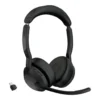 3d2c7654b161c5dcedf107a44e2cf516-hi.jpg Jabra Evolve2 55 Link380c USB-C MS Stereo Wireless Headset, 28mm Driver Size, Active Noise Cancellation, Built-In Microphone, Up to 18 Hours of Battery Life, USB-C Dongle, Black