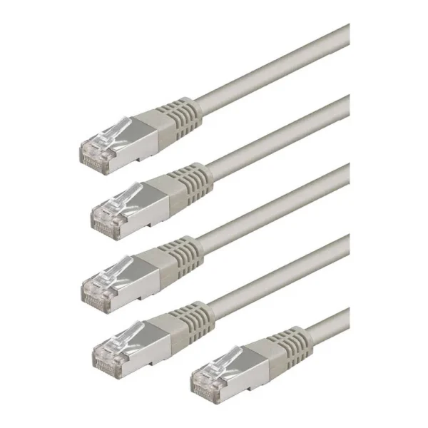 3e512459f378d2098453a2a1132a93cc-hi.jpg AICO 0.5M Cat6 RJ45 UTP Network Cable, Grey, Pack of 5 Cables
