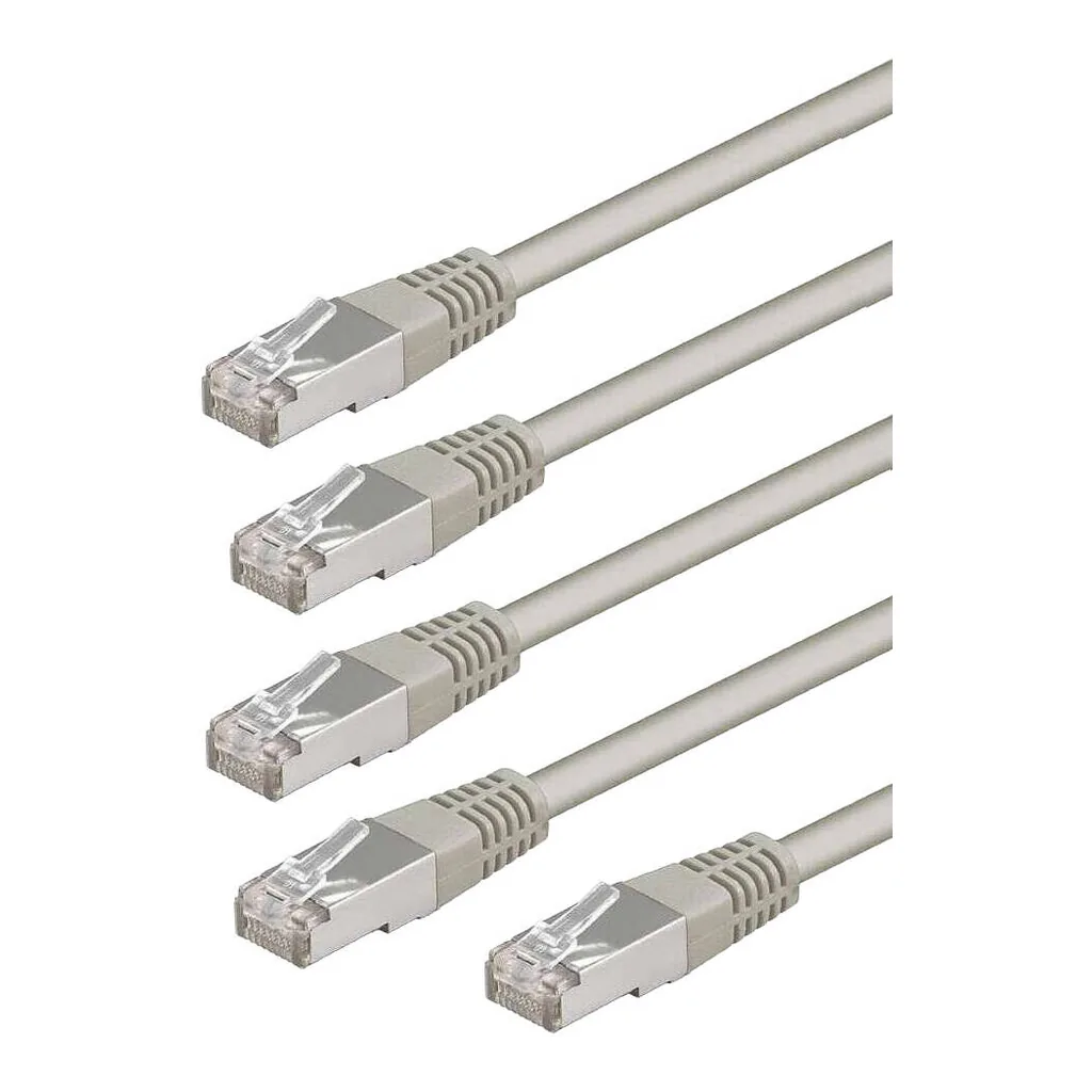 3e512459f378d2098453a2a1132a93cc-hi.jpg AICO 0.5M Cat6 RJ45 UTP Network Cable, Grey, Pack of 5 Cables