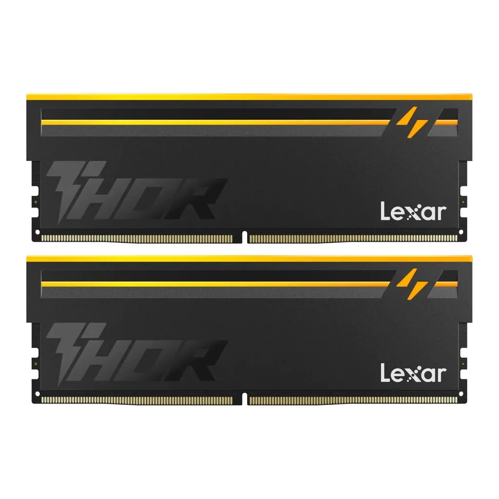 Lexar THOR RGB 2nd Gen DDR5 Desktop Memory, 64GB (2x 32GB) Capacity, 6000 MT/s Speed, CL40 CAS Latency, 288-Pin, Intel XMP 3.0 & AMD EXPO | LD5U32G60C40BV-RGD - Image 1 Lexar THOR RGB 2nd Gen DDR5 Desktop Memory, 64GB (2x 32GB) Capacity, 6000 MT/s Speed, CL40 CAS Latency, 288-Pin, Intel XMP 3.0 & AMD EXPO | LD5U32G60C40BV-RGD - Image 1