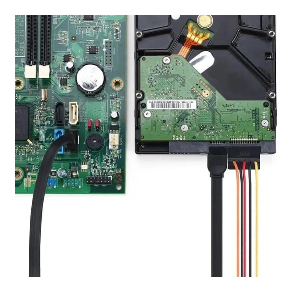 3ebaf1b36dd960209536606574de30a4-hi.jpg UGREEN SATA III Data Cable, 0.5 m, Black (30796)