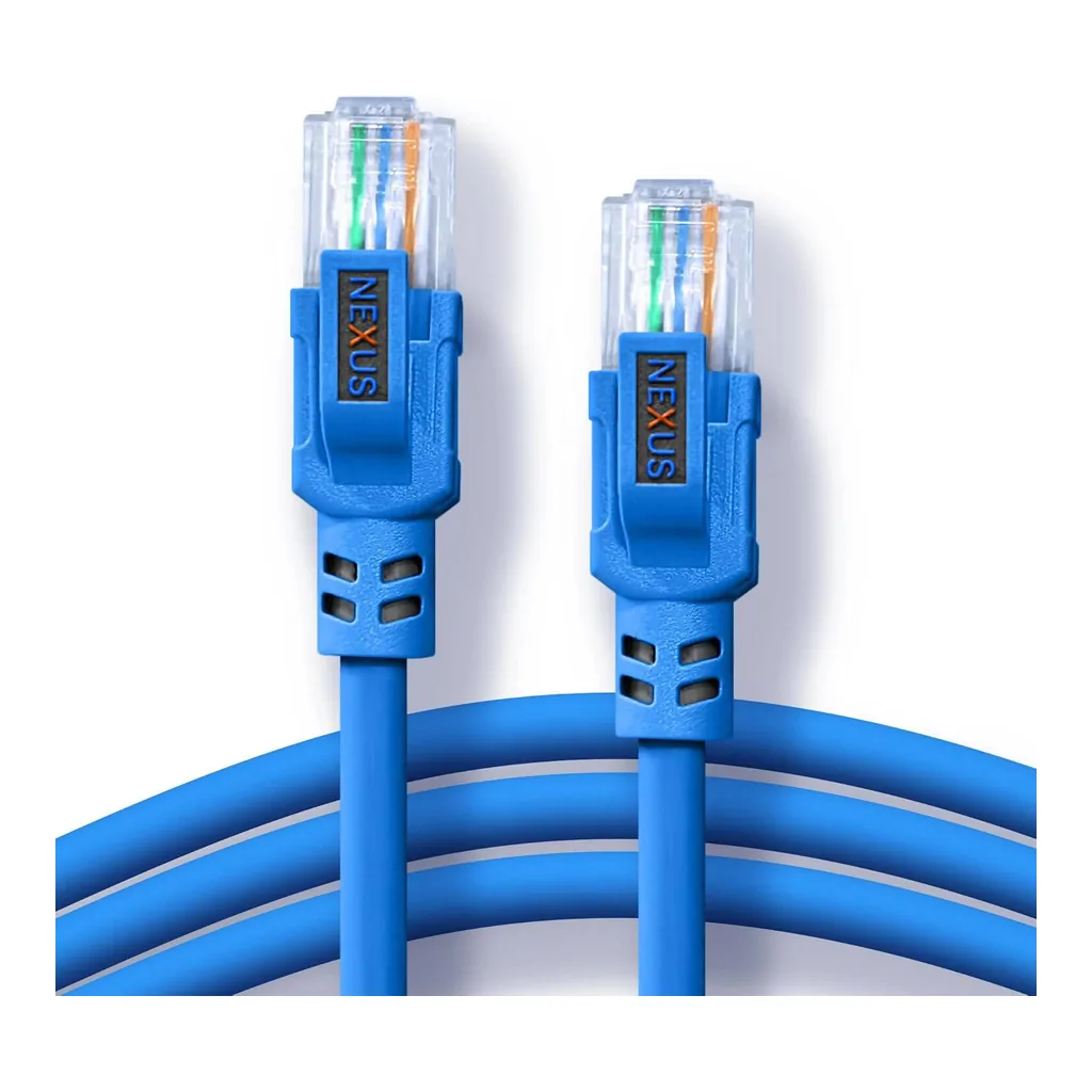3fcfea521f77bb27ec9fcbdec04b758f-hi.jpg NEXUS CAT6A UTP Network Ethernet Cable, Fully Copper High-Speed 10Gbps 500MHz RJ45 Ethernet Cable Compatible with Ethernet Switches, 3 Meter Length, Blue