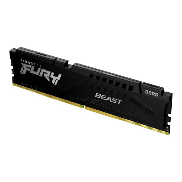 Kingston Fury Beast 16GB DDR5 Desktop Memory, 6000MT/s Speed, CL30 DIMM C-Latency, 288-Pin, 1.4V Voltage, Intel XMP 3.0 & AMD EXPO, Black | KF560C30BBE-16 - Image 1 Kingston Fury Beast 16GB DDR5 Desktop Memory, 6000MT/s Speed, CL30 DIMM C-Latency, 288-Pin, 1.4V Voltage, Intel XMP 3.0 & AMD EXPO, Black | KF560C30BBE-16 - Image 1