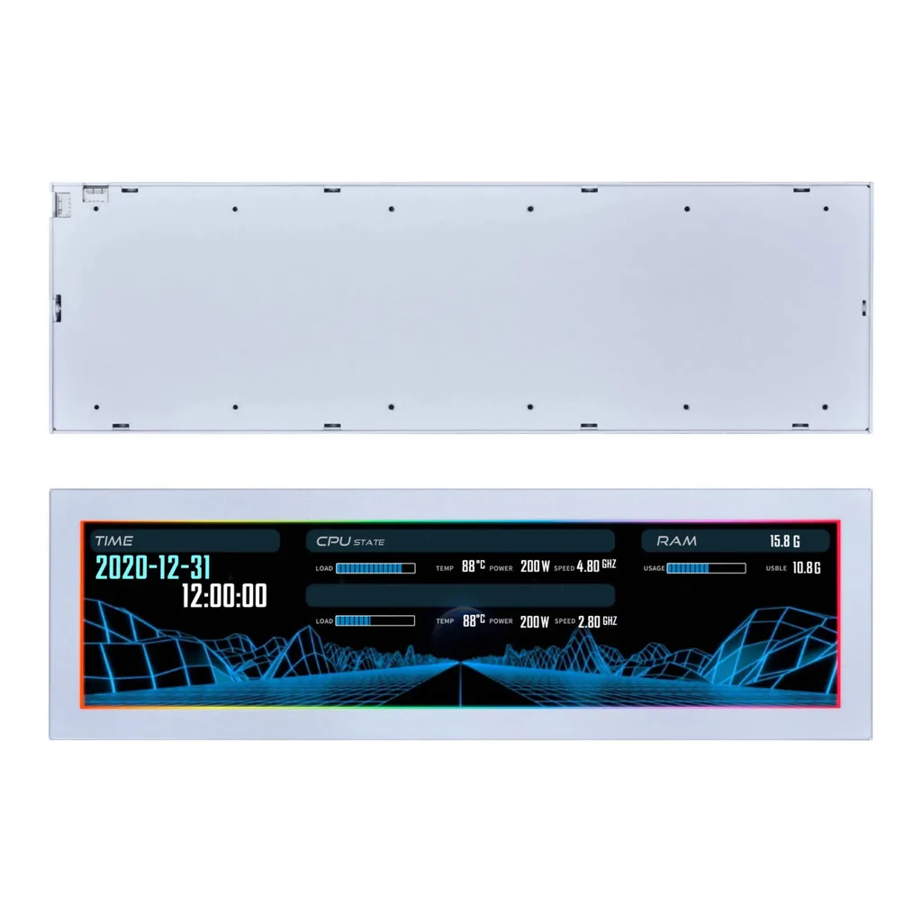 Lian-Li 8.8″ Universal Screen (US88v1), White | SM088W - Image 3 Lian-Li 8.8″ Universal Screen (US88v1), White | SM088W