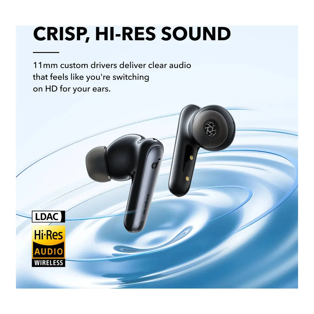 41313b07125c06947a5f782f32719b4c-hi.jpg Soundcore by Anker Liberty 4 NC True-Wireless Noise Cancelling Earbuds, 98.5% Noise Reduction to Ears and Environment, Hi-Res Sound, 50H Battery, Wireless Charging, Bluetooth 5.3, black