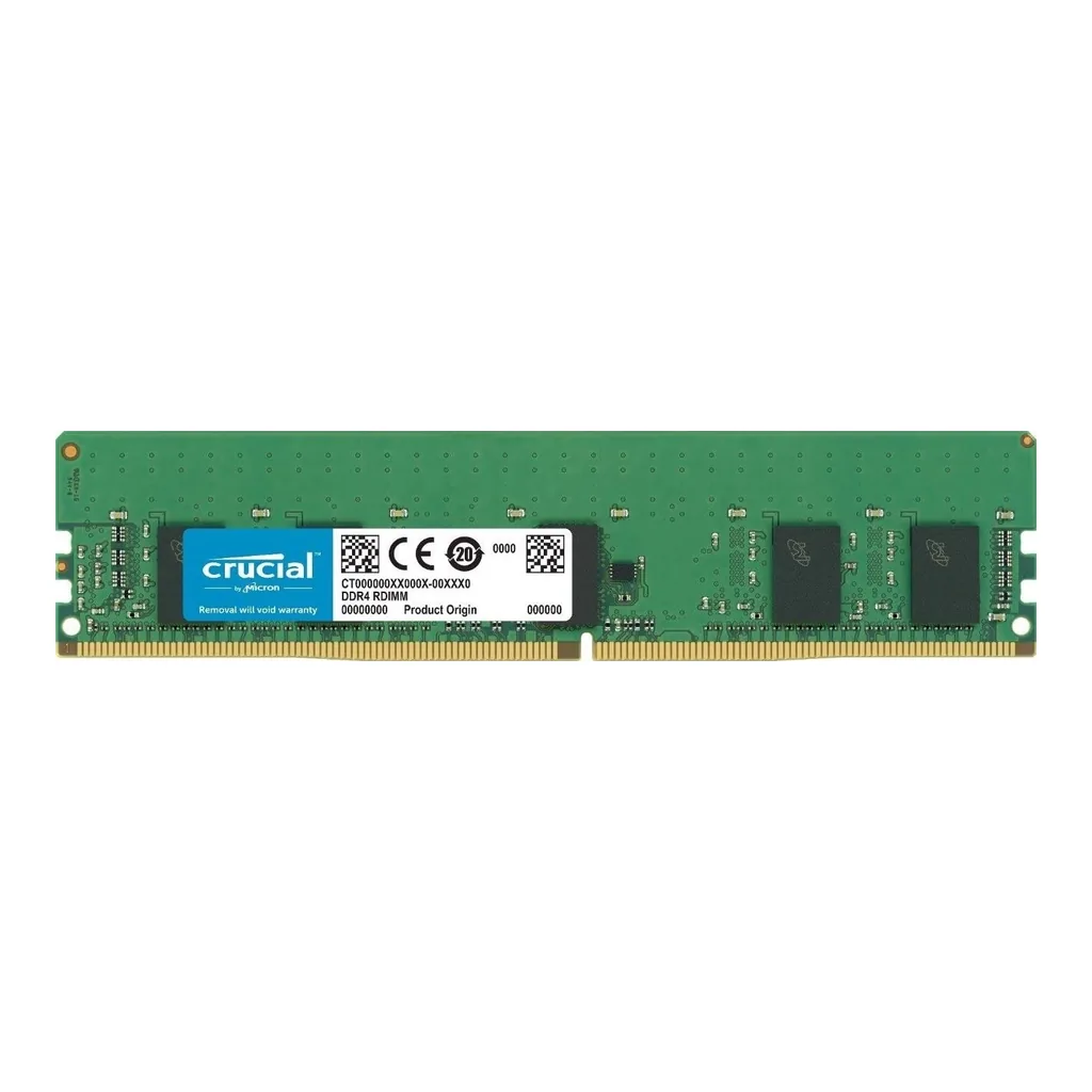 Crucial DDR4-2666 8GB/1Gx72 ECC/Reg CL19 Server Memory | CT8G4RFS8266 - Image 1 Crucial DDR4-2666 8GB/1Gx72 ECC/Reg CL19 Server Memory | CT8G4RFS8266 - Image 1
