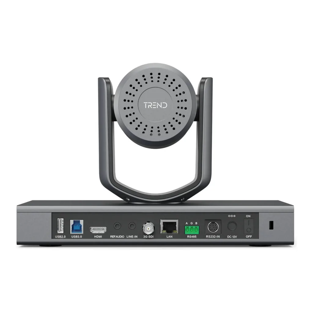 450af586b155be43b282abccce61ff95-hi.jpg TREND TR-VC40-DU Ai Dual Lens PTZ Conferencing Camera, Dual 1080p Cameras, 12X Optical Zoom, 110° Panoramic View, Ai Speaker Tracking, 8 Element Mic Array, PoE, Gray