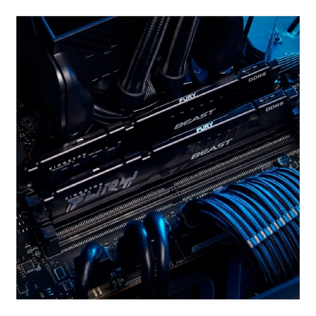 Kingston Fury Beast DDR5 Memory, 16GB (1x16GB) DRAM Capacity, 5600MHz Tested Speed, 40-40-40 Latency, 1.25Voltage, Black, Single Kit | KF556C40BB-16 - Image 5 Kingston Fury Beast DDR5 Memory, 16GB (1x16GB) DRAM Capacity, 5600MHz Tested Speed, 40-40-40 Latency, 1.25Voltage, Black, Single Kit | KF556C40BB-16 - Image 5