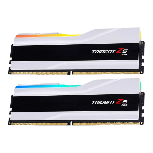 G.SKILL Trident Z5 RGB Series 64GB (2x32GB) DDR5 Dual Channel Desktop Memory Kit, 6000 MT/s Memory Speed, CL36-36-36-96 Latency, 1.35V, Intel XMP 3.0 & AMD EXPO, White | F5-6000J3636F32GX2-TZ5RW - Image 1 G.SKILL Trident Z5 RGB Series 64GB (2x32GB) DDR5 Dual Channel Desktop Memory Kit, 6000 MT/s Memory Speed, CL36-36-36-96 Latency, 1.35V, Intel XMP 3.0 & AMD EXPO, White | F5-6000J3636F32GX2-TZ5RW - Image 1