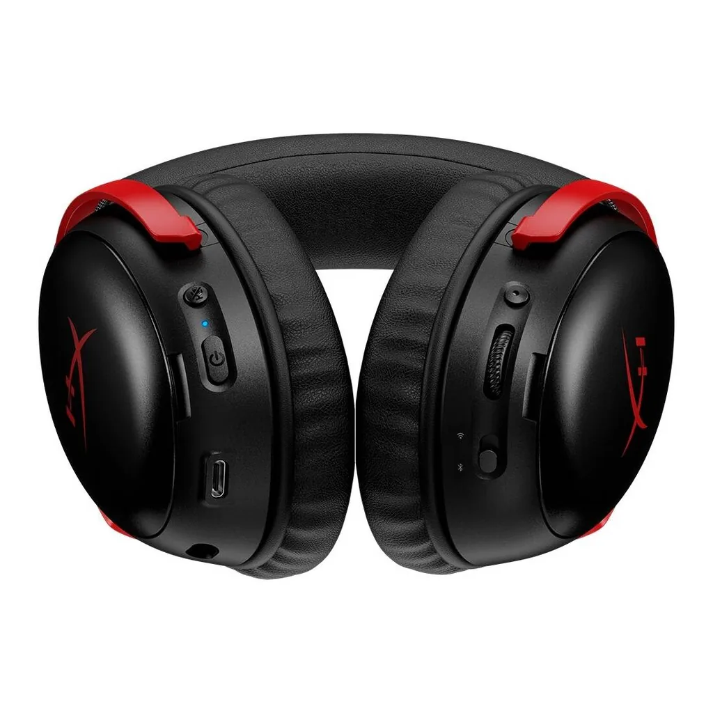 4624ad8dca36b9f3a7b4dd91e3ae06e1-hi.jpg HP HyperX Cloud III S Wireless Gaming Headphones, 53mm Angled Drivers, Memory Foam Padding, Premium Leatherette Surface, Electret Condenser Microphone, Polar Pattern, Black/Red