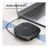 4664fa83f10542b64113019f144fd03c-hi.jpg Anker PowerConf S330 Speakerphone, Ambient Noise Cancellation, 360° Coverage, 1.75" Driver, Ergonomic Design, Plug n Play, Black