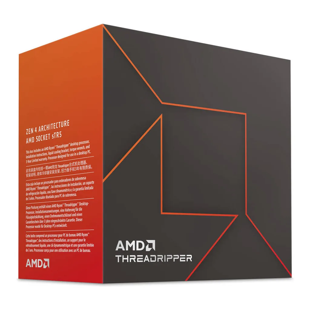 47de7bbd6b32108484a1c1087132997d-hi.jpg AMD Ryzen Threadripper 7980X 3.2GHz sTR5 Processor, 64 Cores & 128 Threads, 5.1GHz Max Turbo Frequency, 256MB L3 Cache, 4CH-DDR5-5200 ECC Memory Max. 1TB, AMD Zen 4 Arc | 100-100001350WOF
