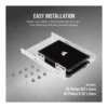 Corsair Dual 2.5" to 3.5" Drive Mounting Bracket, White | CSSD-BRKT2W - Image 8 Corsair Dual 2.5" to 3.5" Drive Mounting Bracket, White | CSSD-BRKT2W