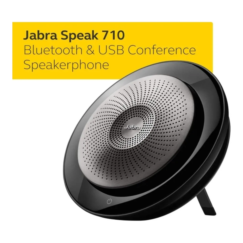 483cd670f5b6ed5f40a25f9c3c1d02a7-hi.jpg Jabra Speak 710 Speaker Phone - Unified Communications Certified Portable Conference Speaker with Bluetooth Adapter and USB - Connect with Laptops Smartphones and Tablets