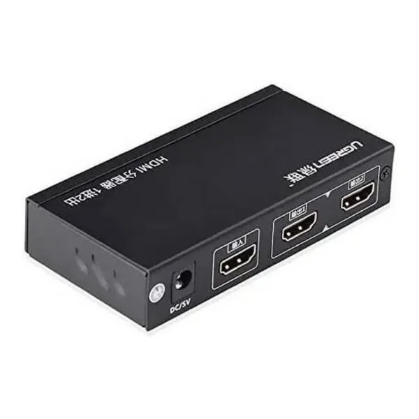 4844d007feaa7f4afa13488881452233-md.jpg UGREEN 1 x 2 HDMI Amplifier Splitter, Up to 1080p @ 24Hz / 50Hz / 60Hz 1920x1200 Support, 1x HDMI Input Port & 2x HDMI Output (3x HDMI Ports), Black | 40201