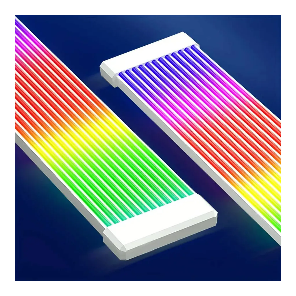 ARGB Neon Cable Decoration Strip, Single / Dual 8-Pin, White | Computer Light - Image 5 ARGB Neon Cable Decoration Strip, Single / Dual 8-Pin, White | Computer Light