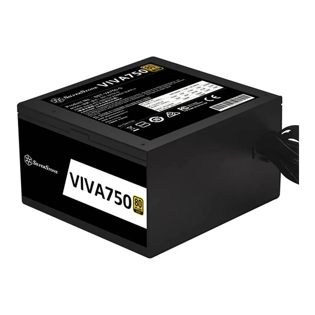 4c0a3dbfd1a35fc812c0742fc0c76642-hi.jpg Silver Stone Viva 750 Gold 80 PLUS Gold 750W ATX Power Supply, Class Leading Single +12V Rail, Fully Modular, PCIe 8 Pin & PCIe 6 Pin Connectors Support, Black | SST-VA750-G