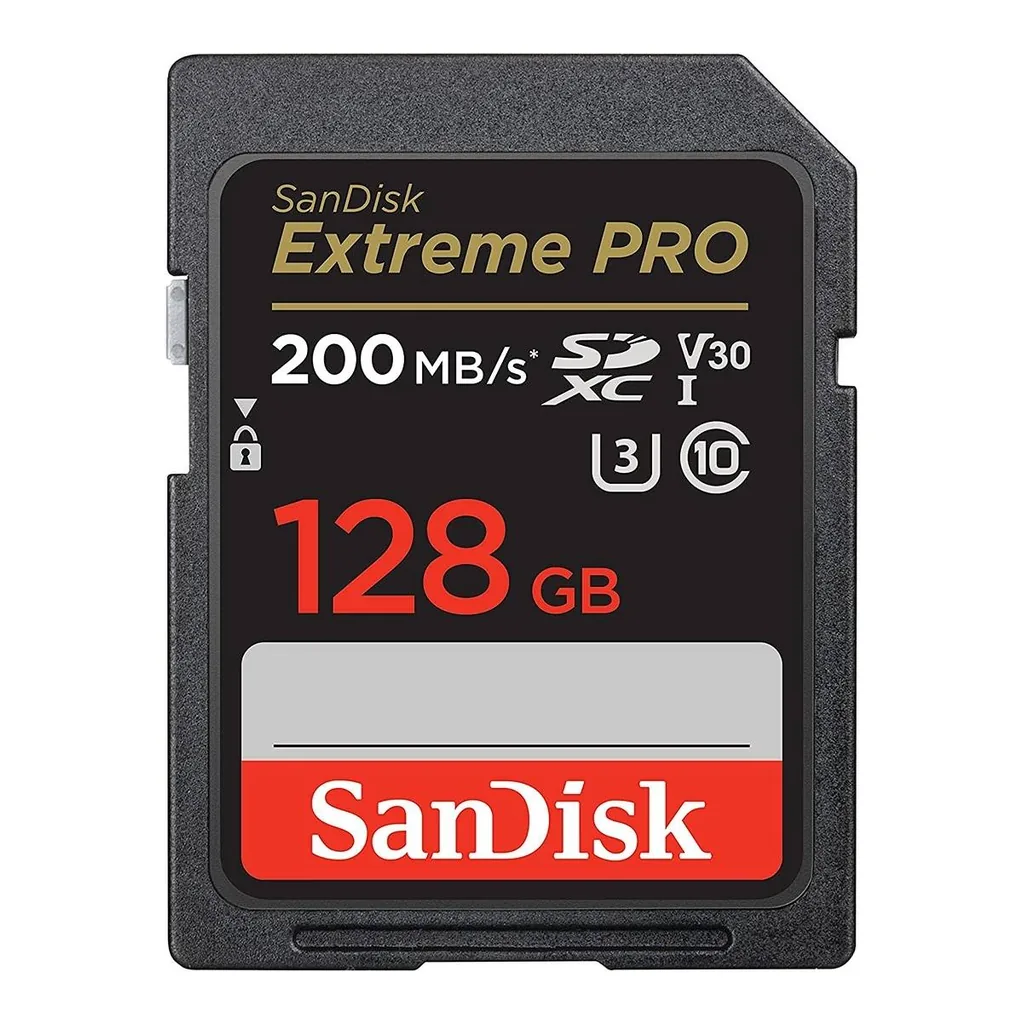 4c796476af89bcfe3ba89292372e663f-hi.jpg SanDisk 128GB Extreme PRO UHS-I SDXC Memory Card, Max Read Speed 200 MB/s, Max Write Speed 90 MB/s, UHS-I / V30 / U3 / Class 10, Records FHD, 3D & 4K Video | SDSDXXD-128G-GN4IN