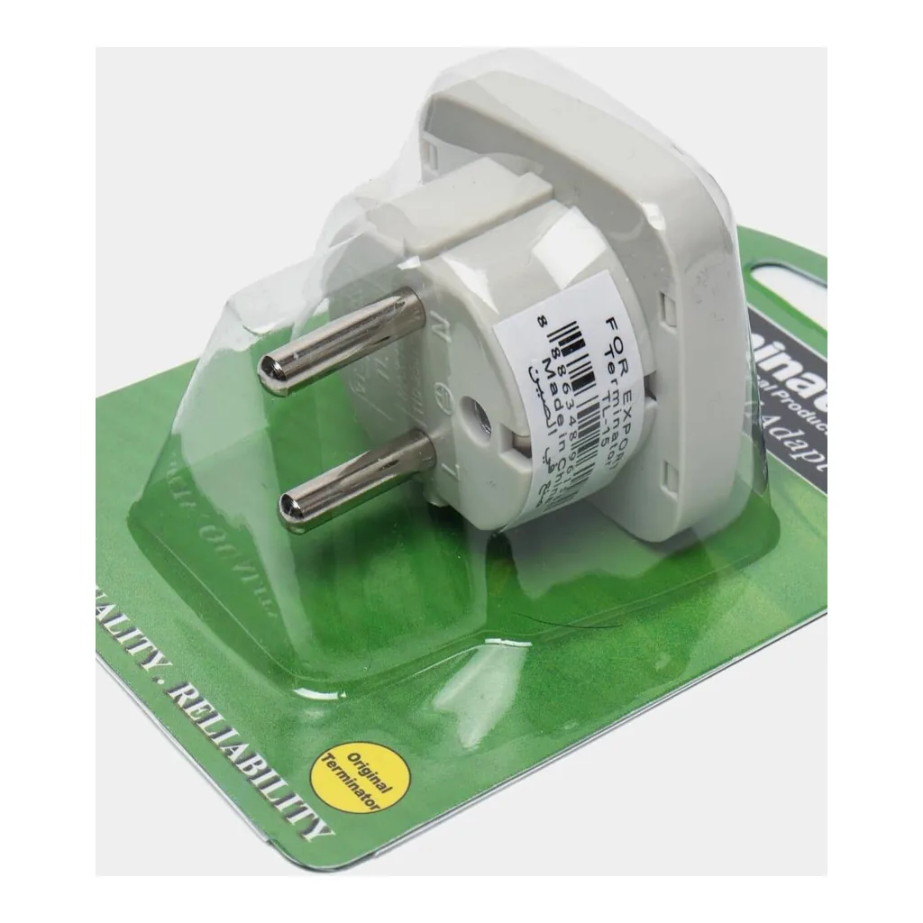 4d19b95d7bae9cadc1037e5369b3f734-hi.jpg Terminator Multi Travel Adaptor Suchko To Universal Power Adapter UK/US/AU to EU Converter With Shutter & Indicator (TL15)