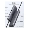 4e066a89fbca608464018c6ce749faee-hi.jpg UGREEN 10 in 1 USB C Hub, Up to 4K @ 30Hz Display, 1Gbps Ethernet Speed, 100W Passthrough, 5Gbps Data Transfer Rate, 3.5mm Audio, RJ45 Ethernet, HDMI, USB-C, 3x USB-A, SD/TF Card Slot, VGA | 15601