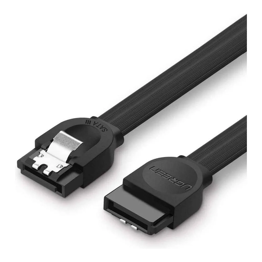 4e461fbbf3f8feedb597aa685f284841-hi.jpg UGREEN SATA III Data Cable, 0.5 m, Black (30796)