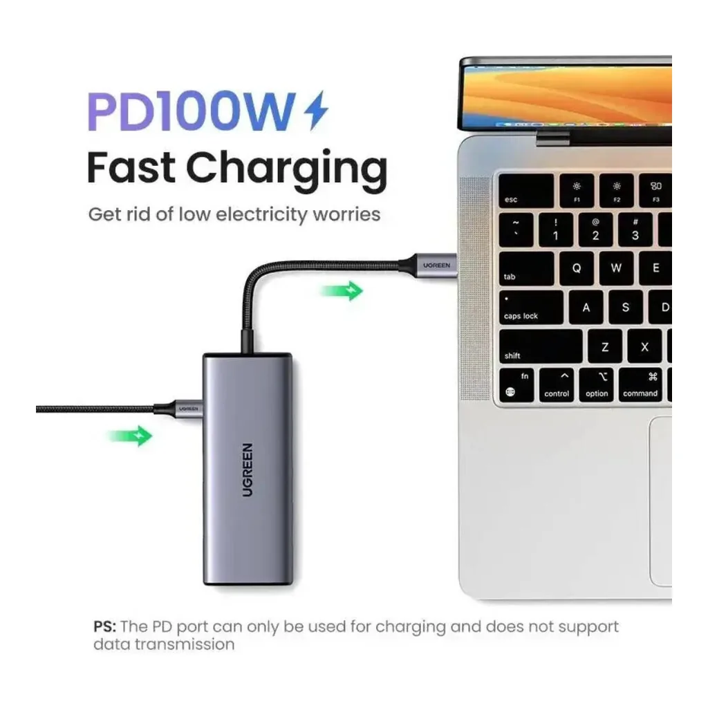 4e543e2c028f790a203fa9320de199ce-hi.jpg UGREEN 7 in 1 USB C Multifunctional Adapter, 2x HDMI, 2x USB A 3.0, 2x USB A 2.0 & 100W PD Hub Dock Multi Port, High Speed Data Transfer, Gray | 35897