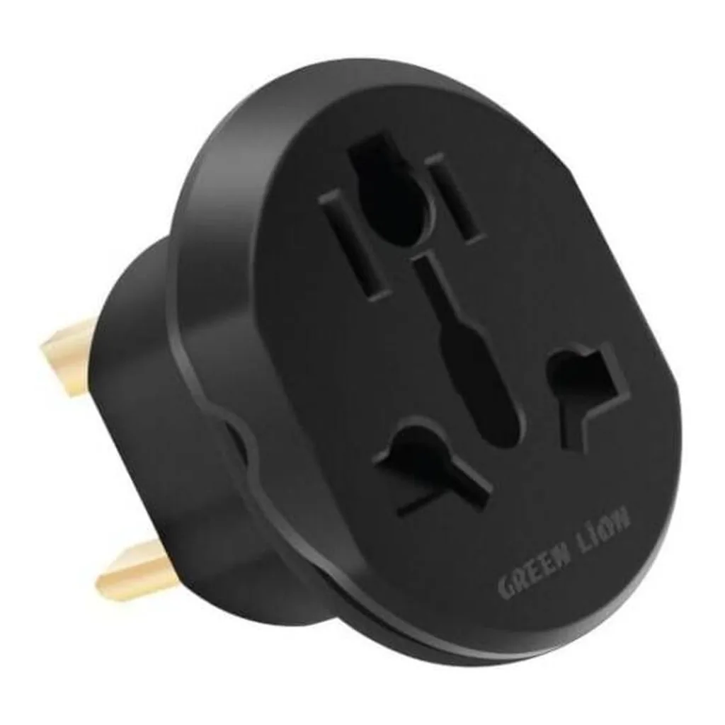 4eb5a85ced8621ed2c7c0c2a8ad6943a-md.jpg Green Lion Universal Conversion Plug 2 UK,13A Fast Charge,Safety Design,Multi-Country Conversion,Child Protection,Multiple Circuit Protection,2500W Power - Black