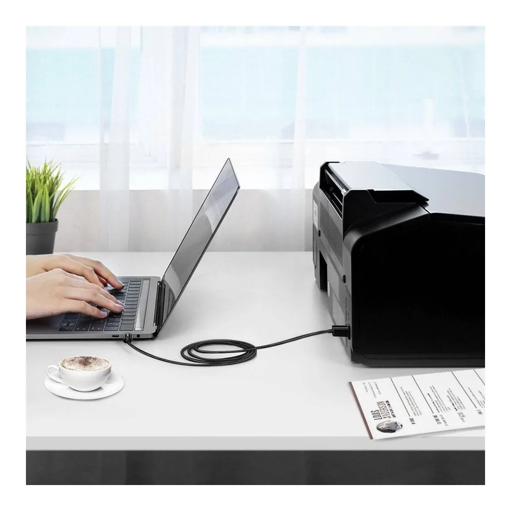 4f20fe91fa348ebb90cce0ff0e7beb96-hi.jpg UGREEN US241 USB-C to USB-B Printer Cable - Black