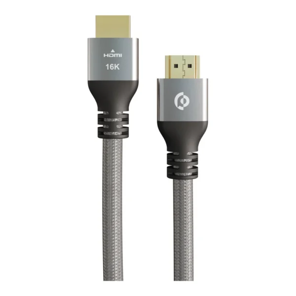 4f7c9459c0e919c4db21824af65596d1-hi.jpg Powerology ZAAP HDMI to HDMI Cable 2M PCAB36GY, 8K 60Hz, 4K 120Hz, HDMI 2.1, 48Gbps High Speed, Braided Cable, 24K Gold Plated Connectors