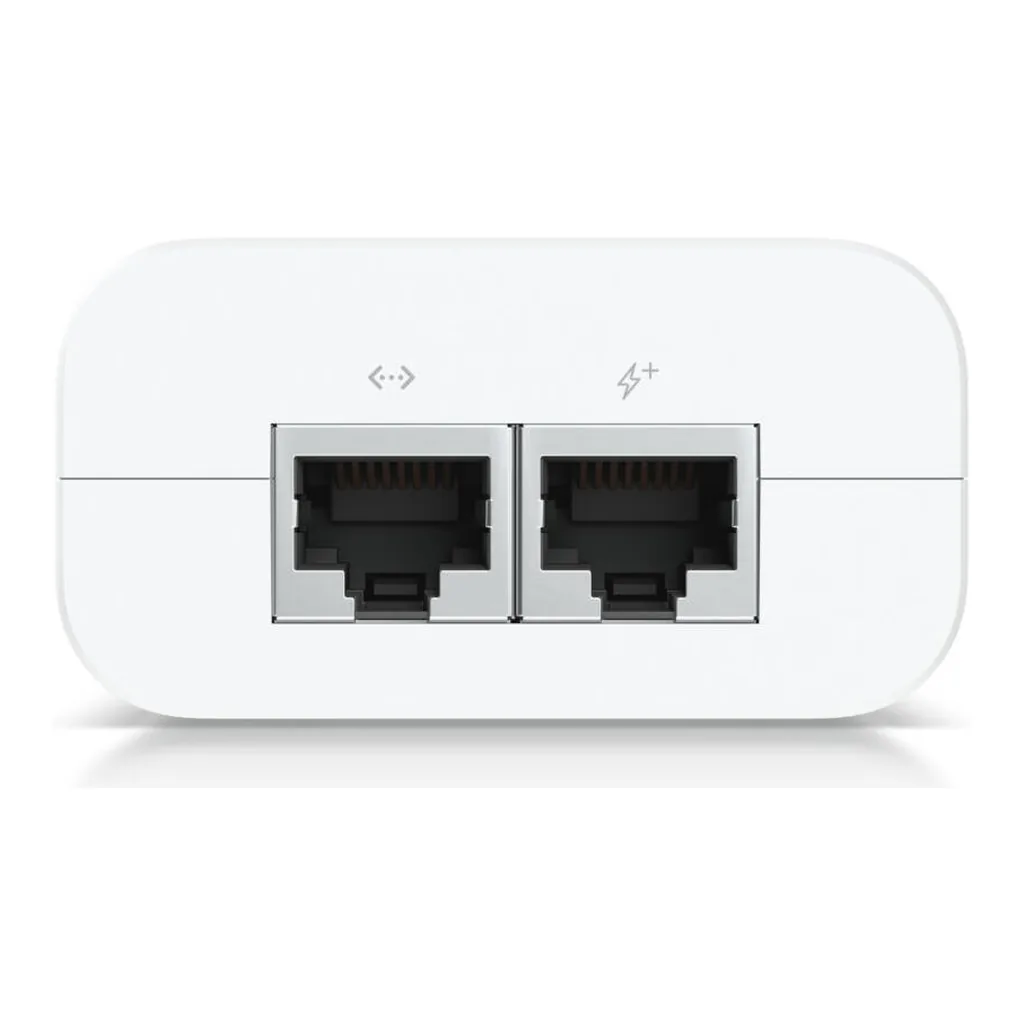 4fd6ed406dd4cef9773bfd9e9d5a6405-hi.jpg Ubiquiti Networks 15W PoE Adapter, 48V DC 0.32A Output, Gigabit Ethernet Port, Plug-and-Play Power for UniFi Devices, Compact Design, White | U-PoE-af