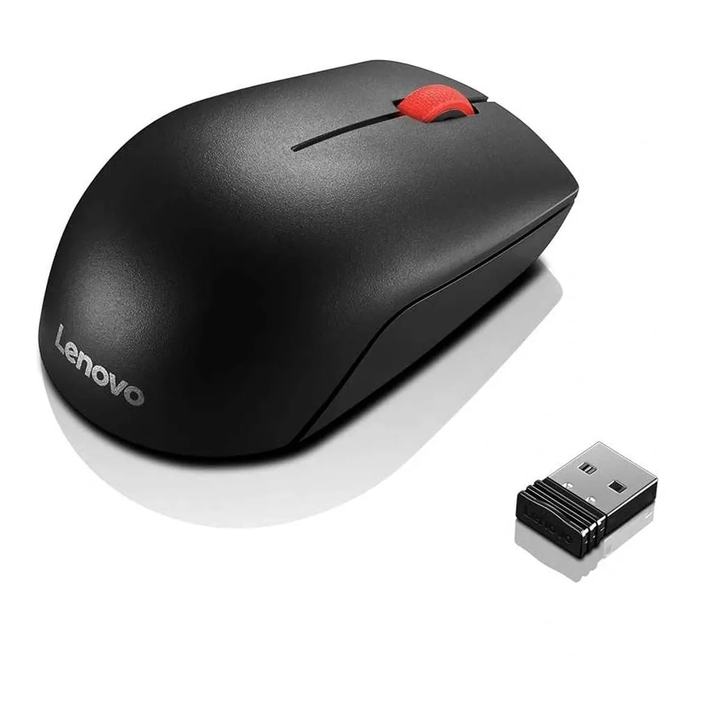 Lenovo Essential Compact Wireless Mouse, Black - View 1 Lenovo Essential Compact Wireless Mouse, Black - View 1