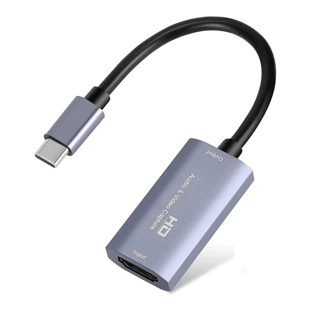 X Spring HDMI Video Capture Adapter with USB-C Adapter, Grey - Image 1 X Spring HDMI Video Capture Adapter with USB-C Adapter, Grey