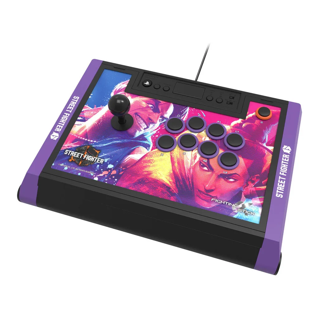 51d09daf65609df22fbc3d0160a9ddf8-hi.jpg HORI Fighting Stick Alpha Street Fighter 6 Edition, HAYABUSA Buttons & Joystick, Easy Customization & Maintenance, Officially Licensed by Sony & Capcom, For PS5 / PS4 / PC Compatible