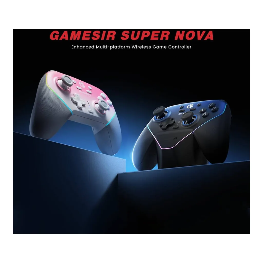 52ecf94370601d8c5ffbff7b709de437-hi.jpg GameSir Super Nova Wireless Gaming Controller, 1000Hz Polling Rate, Hall Effect Joystick & Trigger, Vibration Feedback & Motion Control, Detachable Faceplate, Charging Dock, Pink
