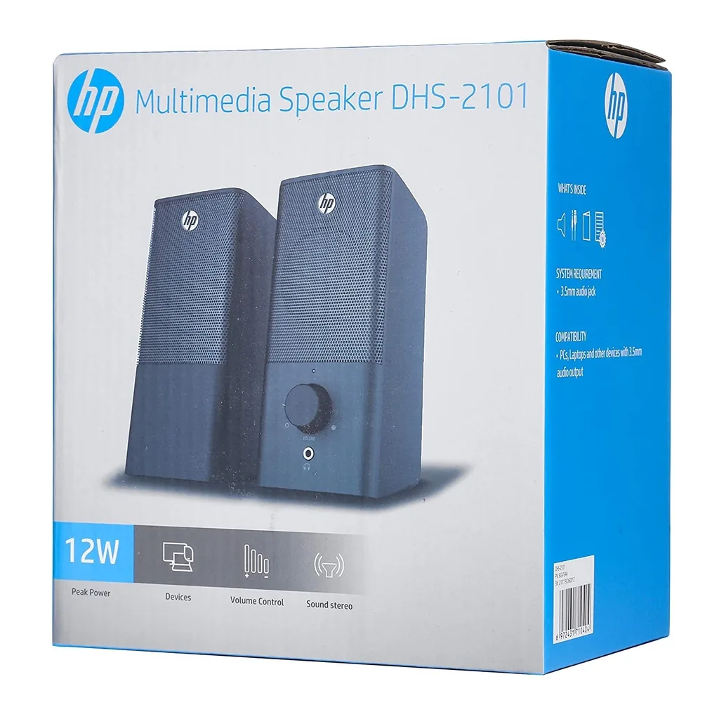 53352c1c6685d2f6e5e996d941c797c2-hi.jpg HP Multimedia USB 2.0 Speaker DHS-2101 With 3.5mm Audio Jack For Extra Connectivity