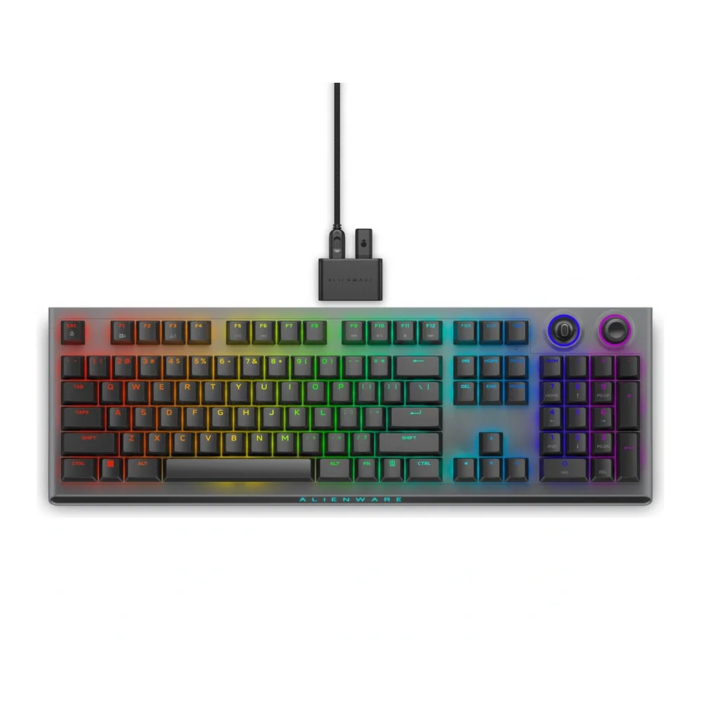 Alienware AW920K Tri-Mode Mechanical Gaming Keyboard, US English, CHERRY MX Red - View 1 Alienware AW920K Tri-Mode Mechanical Gaming Keyboard, US English, CHERRY MX Red - View 1